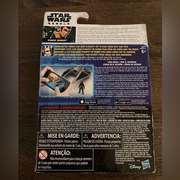 Star Wars 4” Disney Hasbro Cartoon Kanan Jarrus Figure - Picture 3 of 4